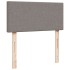 Cama box spring con colchón tela gris taupe 100x200
