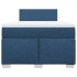 Cama box spring con colchón tela azul 120x190