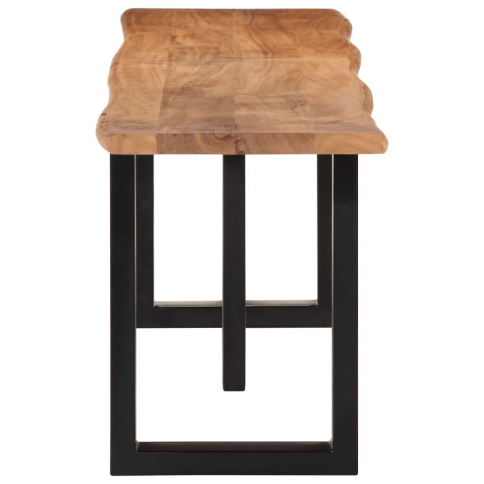 Banco de madera maciza de acacia y acero 160