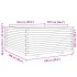 Jardinera madera maciza de pino 100x100x49,5