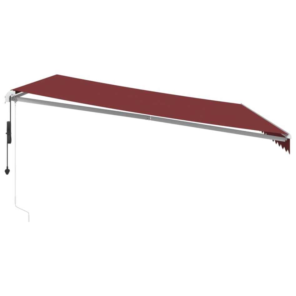 Toldo retráctil automático burdeos 450x350