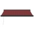 Toldo retráctil manual color burdeos 350x250