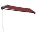 Toldo retráctil manual color burdeos 350x250