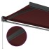 Toldo retráctil manual color burdeos 350x250