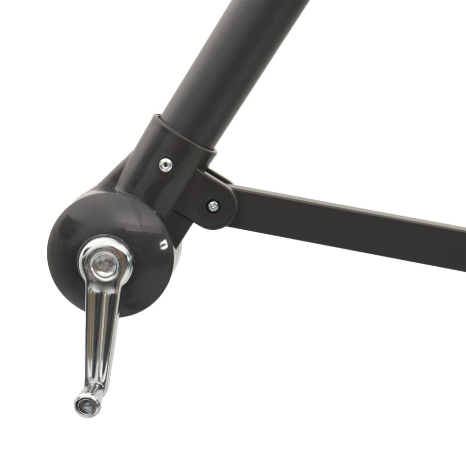 Sombrilla de jardín con poste de acero marrón 269x269x235