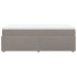 Cama box spring con colchón tela gris taupe 90x200