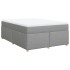 Cama box spring con colchón tela gris claro 140x200