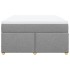 Cama box spring con colchón tela gris claro 140x200