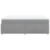Cama box spring con colchón tela gris claro 140x200