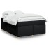 Cama box spring con colchón tela negro 140x200