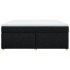 Cama box spring con colchón tela negro 180x200