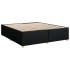 Cama box spring con colchón tela negro 180x200