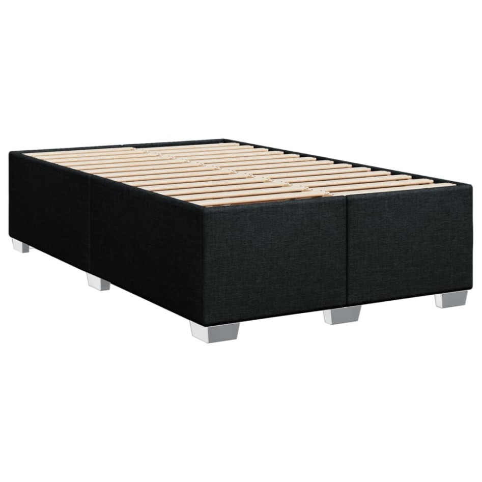 Cama box spring con colchón tela negro 90x200