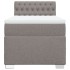Cama box spring con colchón tela gris taupe 90x200