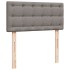 Cama box spring con colchón tela gris taupe 90x200