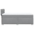 Cama box spring con colchón tela gris claro 100x200