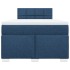 Cama box spring con colchón tela azul 120x190