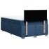 Cama box spring con colchón tela azul 120x190