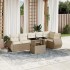 Set sofás de jardín 7 piezas y cojines ratán sintético