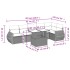 Set sofás de jardín 7 piezas y cojines ratán sintético