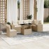 Set sofás de jardín 7 piezas y cojines ratán sintético
