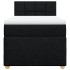 Cama box spring con colchón tela negro 90x190