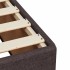Cama box spring con colchón tela marrón oscuro 90x200