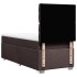 Cama box spring con colchón tela marrón oscuro 90x200