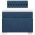 Cama box spring con colchón tela azul 80x200