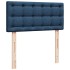 Cama box spring con colchón tela azul 90x190