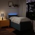 Cama box spring con colchón tela azul 90x190