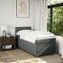 Cama box spring con colchón tela gris oscuro 100x200