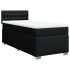 Cama box spring con colchón tela negro 90x200