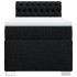 Cama box spring con colchón tela negro 90x200