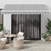 Toldo retráctil automático gris antracita y blanco 350x250 cm