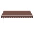 Toldo retráctil automático con luces LED marrón 350x250