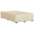 Cama box spring con colchón tela color crema 120x200