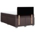 Cama box spring con colchón tela marrón oscuro 120x200