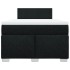 Cama box spring con colchón tela negro 120x200
