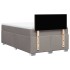 Cama box spring con colchón tela gris taupe 120x200