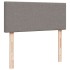 Cama box spring con colchón tela gris taupe 120x200