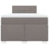 Cama box spring con colchón tela gris taupe 120x200