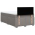 Cama box spring con colchón tela gris taupe 120x200