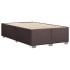 Cama box spring con colchón tela marrón oscuro 120x200