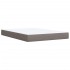 Cama box spring con colchón tela gris taupe 140x200