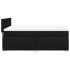 Cama box spring con colchón tela negro 160x200