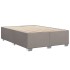 Cama box spring con colchón tela gris taupe 160x200