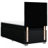 Cama box spring con colchón tela negro 80x200