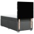 Cama box spring con colchón tela gris oscuro 100x200