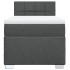 Cama box spring con colchón tela gris oscuro 80x200
